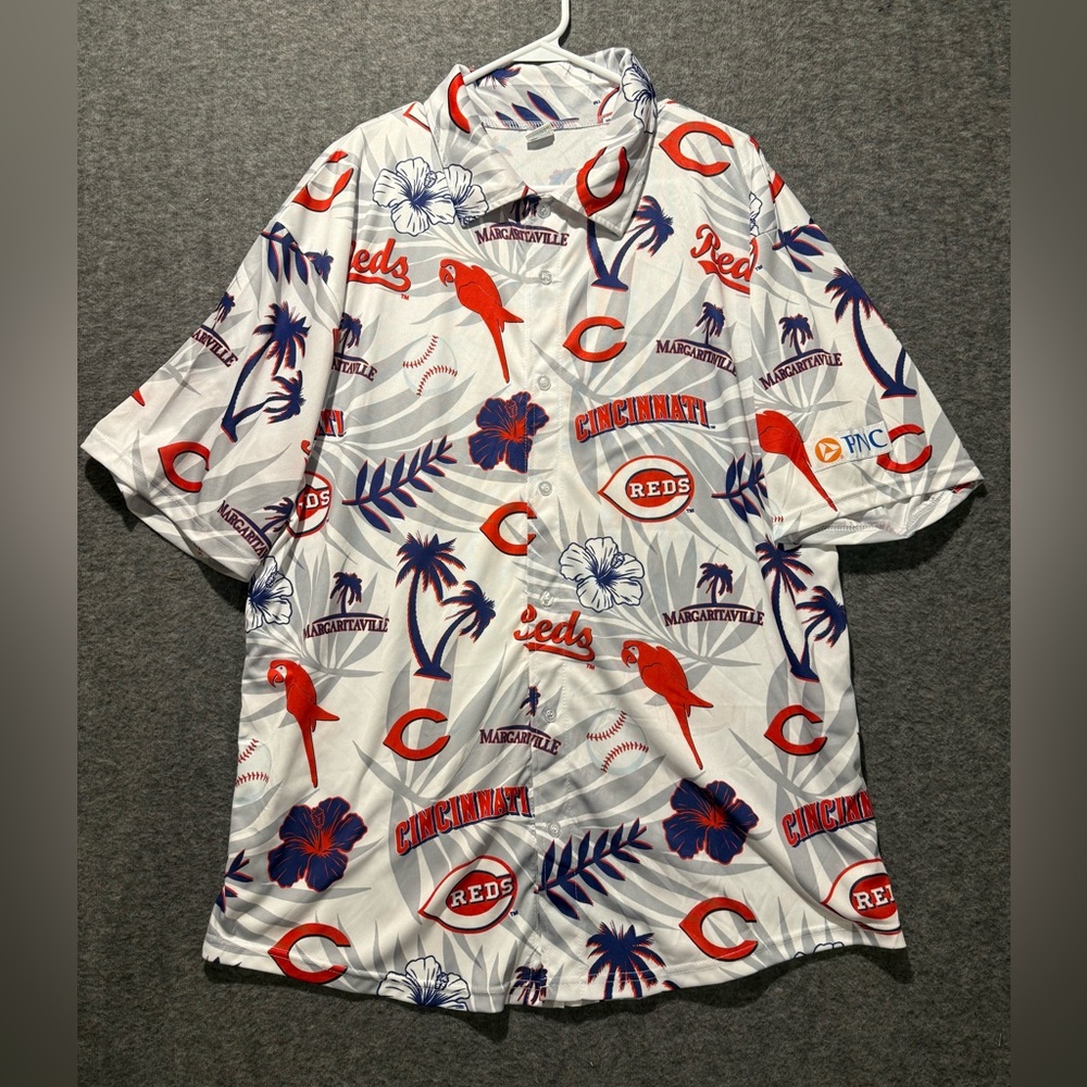 Cincinnati Reds Hawaiian Shirt Mens adult XL Margaritaville tropical button up
